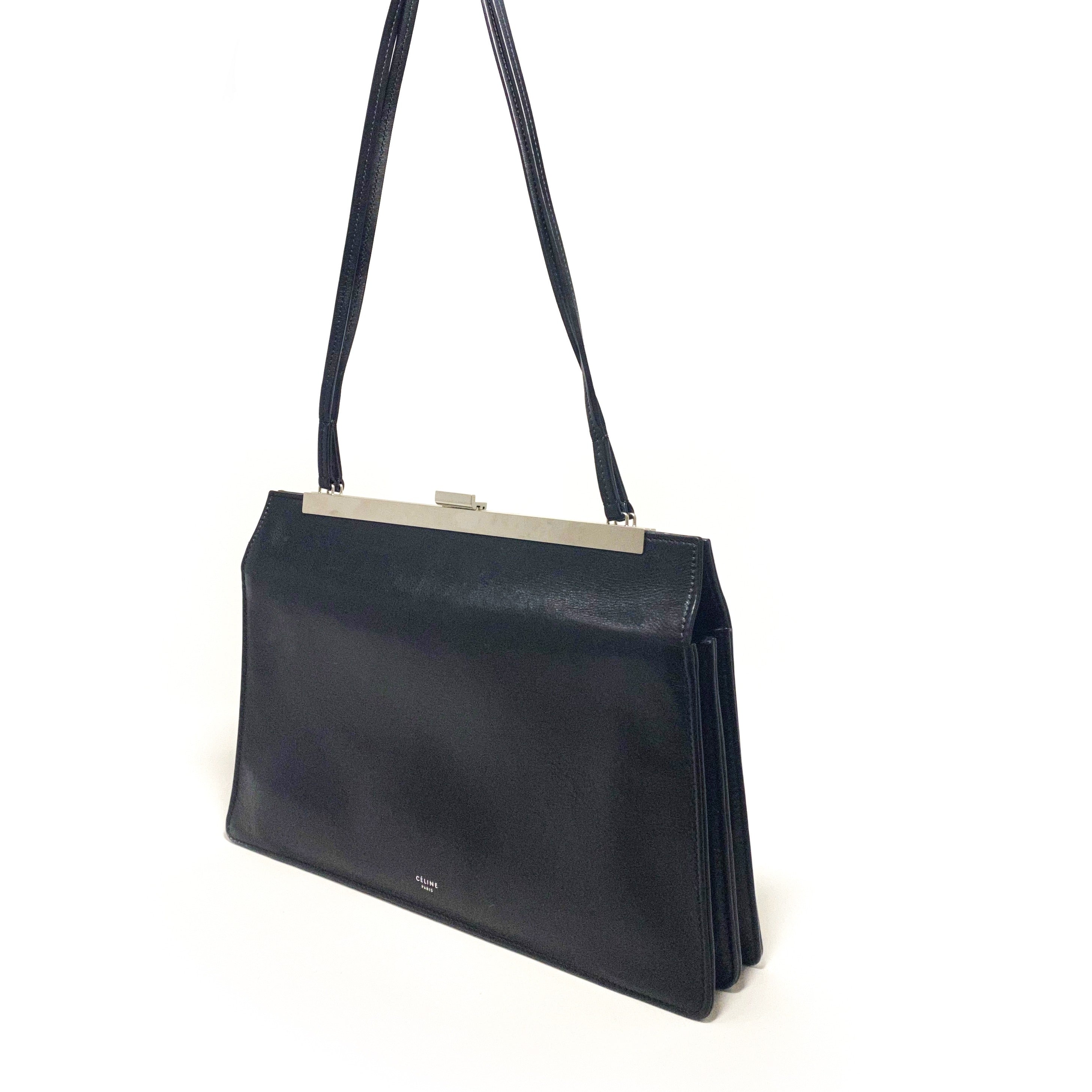 Celine clasp bag black sale